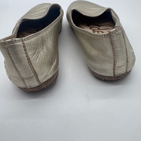 Sam Edelman Everie gold metallic leather slip-on loafers Size 6M - Picture 4 of 8